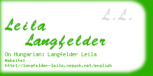 leila langfelder business card